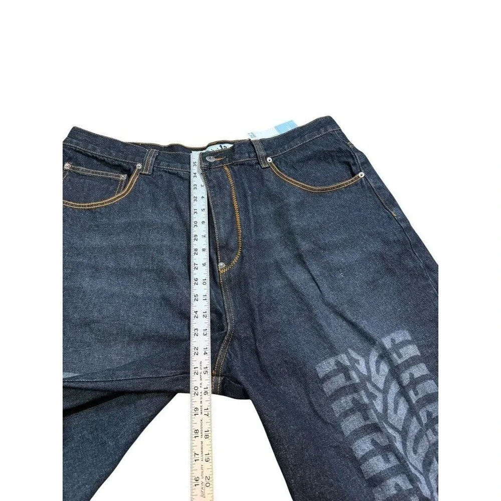 GodBody Jeans Mens Size 42 Baggy Loose Fit Y2K Streetwear Skater 23
